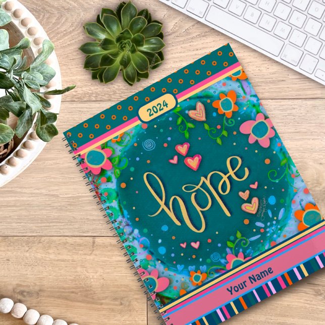 Agenda Bonito Esperança Floral Coração Cheerful Inspirivi (Criador carregado)