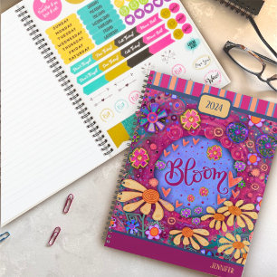 Agenda Bonito Floral Bloom Personalizada Inspiradora