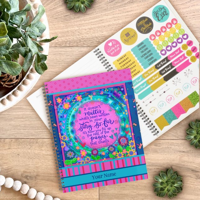 Agenda Bonito Floral Wiote Inspirividade Cheia Trabalho d (Criador carregado)
