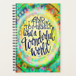 Agenda bonito Ilustrado "Que Mundo Maravilhoso"