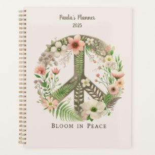 Agenda Bonito Iniciais - Sinal de Paz "Bloom in Peace"