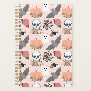 Agenda Bonito Planeador Padrão Spooky
