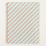 Agenda Bonito tiras rosadas Pastel Azul<br><div class="desc">Na moda cor-de-rosa sobre fundo azul pastel. Desenvolvido exclusivamente para você pelo Happy Dolphin Studio!</div>