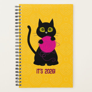 Agenda BONKERS! 2026 Planner – Knitting + Kitty 🧶🐈⬛