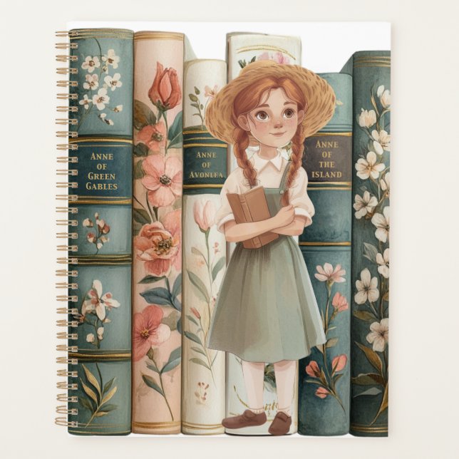 Agenda Book Lover | Anne of Green Gables | Livros Florais (Frente)