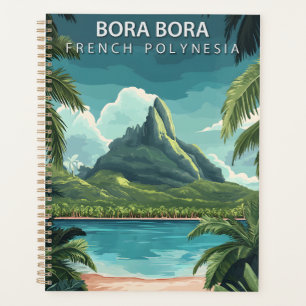 Agenda Bora Bora Polinésia Francesa Vintage Tropical