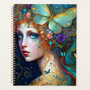 Agenda Borboleta Fada Elf Lady Fantasy Art