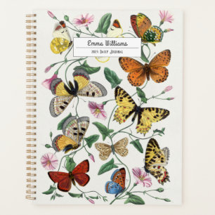 Agenda Borboleta Vintage e pintura de Mata