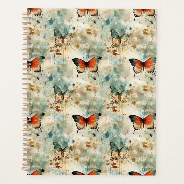 Agenda Borboletas e flores coloridas (4) (Frente)