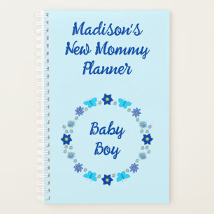 Agenda Borboletas e flores do menino azul personalizadas
