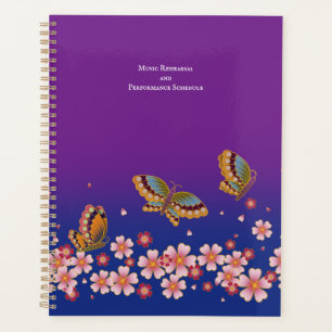 Agenda Borboletas japonesas Sakura Blossomas Personalizad