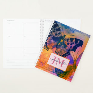Agenda Borboletas pintadas personalizadas