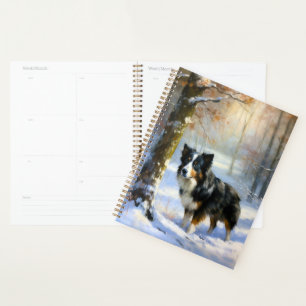 Agenda Borda Collie Deixe-o nevar no Natal