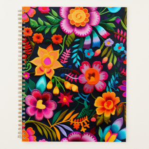 Agenda Bordado mexicano inspirado no Impressão Planner