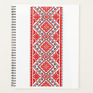 Agenda Bordado Vermelho Ucraniano Sois Vyshyvanka