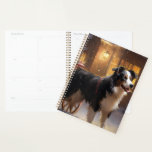 Agenda Border Collie Christmas Fesason<br><div class="desc">Prepare-se para celebrar o feriado com o nosso charmoso Design cênico de Natal do Cão! Este delicioso produto apresenta adoráveis companheiros caninos rodando em meio a uma terra maravilhosa do inverno, adornada com luzes cintilantes, holly, e ornamentos festivos. Seu coração derreterá enquanto você testemunha cachorros vestidos com chapéus de Papai...</div>