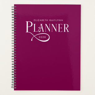 Agenda Bordô e Vinho Personalizados Modernos