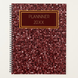Agenda Bordô impressão ouro minimalista