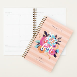 Agenda Boss Girl Trendy Bold Florals & Blush Strike