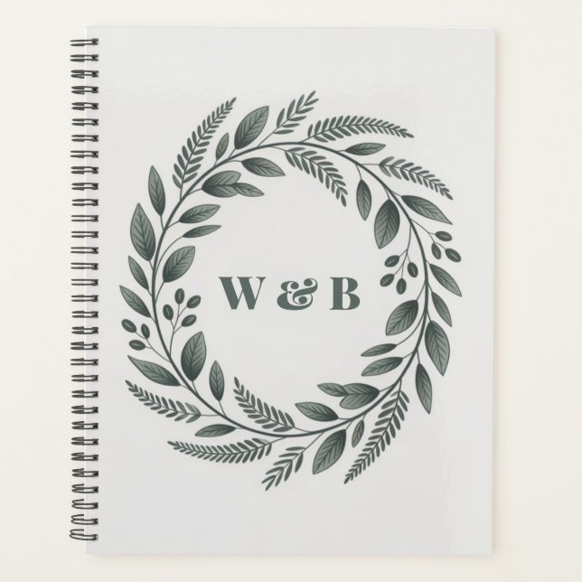 Agenda Botanical Monogram Wreath  (Frente)