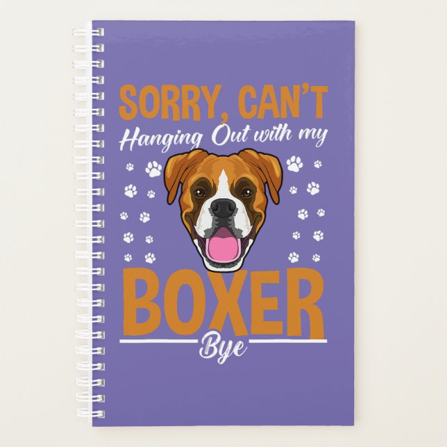 Agenda Boxer Dog Roupa Boxer Dog Lover (Frente)