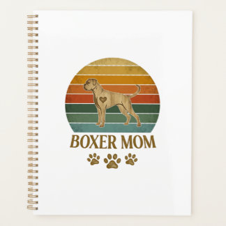Agenda Boxer Mãe Cachorro Retro Pôr do Sol Impressões de 