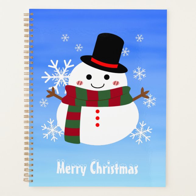 Agenda Branca de Natal Snowman (Frente)