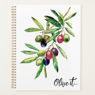 Agenda Branch de Oliveiras de Aquarela