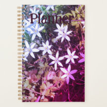 Branco com Planner de flor rosa