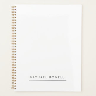 Agenda Branco moderno elegante minimalista simples
