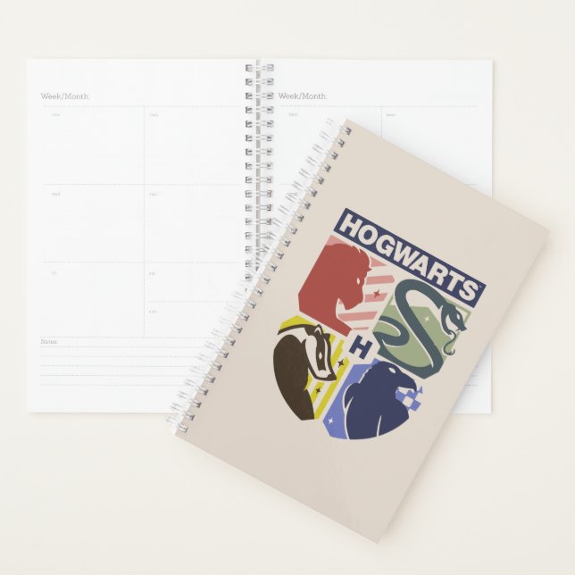 Agenda Brasão Estampado Vintage HOGWARTS™ (Exibição)