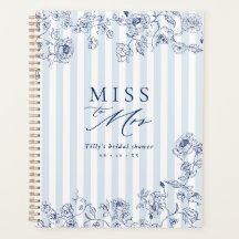 Bridal Shower Paper Planner Something Blue Book