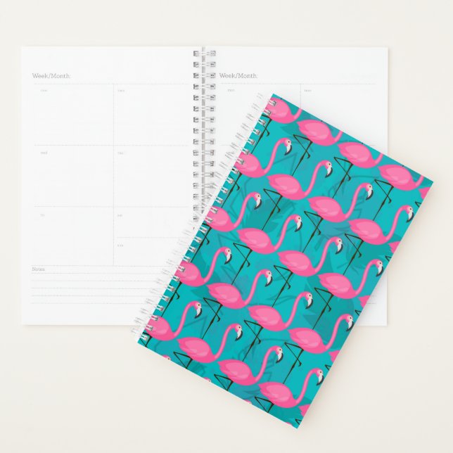 Agenda Bright Flamingo Pattern (Exibição)