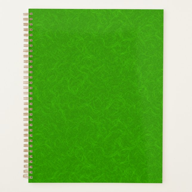 Agenda Bright green textured surface  swirling pattern (Frente)