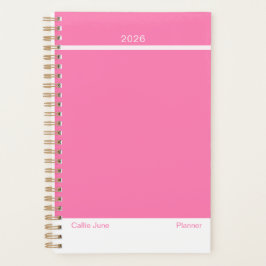 Agenda Bright Pink Minimalist Planner