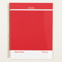 Agenda Bright Red Minimalist