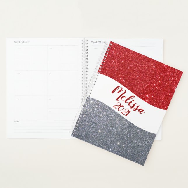 Agenda Brilho bicolor personalizado (Exibição)