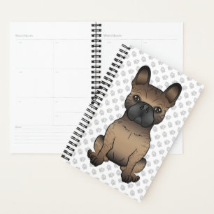 Agenda Brindle French Bulldog / Frenchie Cute Dog & Paws