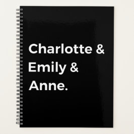 Agenda Brontë Sisters I - Charlotte & Emily & Anne