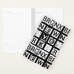 Agenda Bronx Nova York Tipografia Grunge