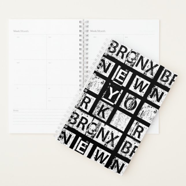 Agenda Bronx Nova York | Tipografia Grunge (Exibição)