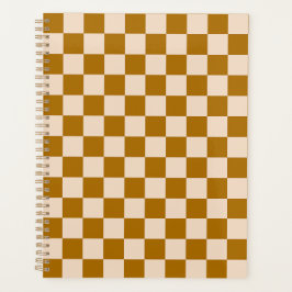 Agenda Brown and beige checkerboard pattern