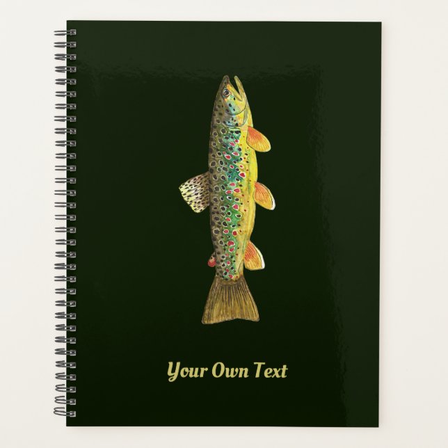 Agenda Brown Trout Pescador Personalizado (Frente)