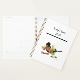 Agenda Brunette Mermaid com Starfish Daily Planner