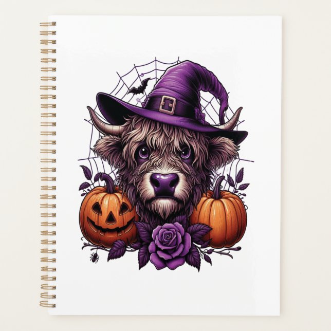 Agenda Bruxa Vaca Highland Halloween (Frente)