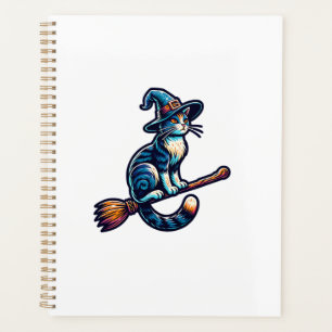Agenda Bruxo do Gato Halloween Bruxa Mística Amantes de G