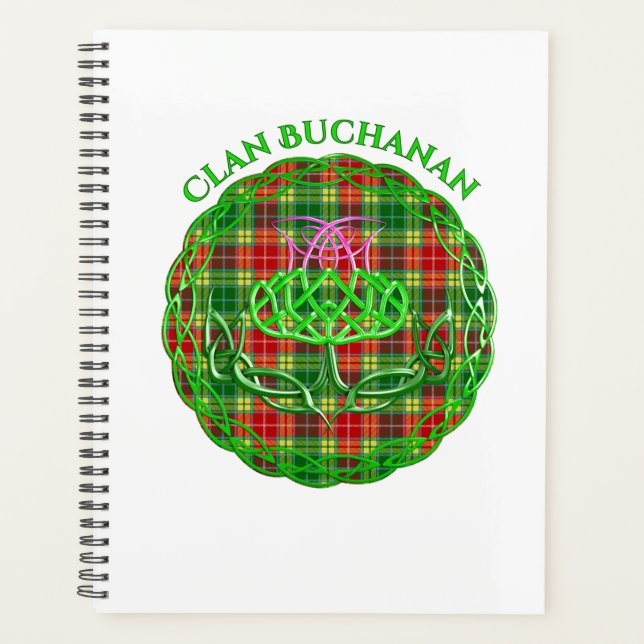 Agenda Buchanan Scottish Tartan Celtic Thistle (Frente)