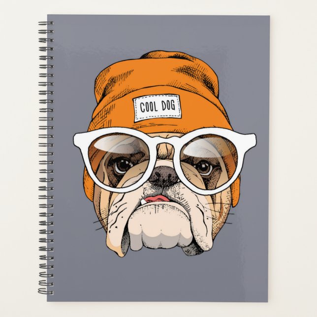 Agenda Buldogue do Hipster legal (Frente)