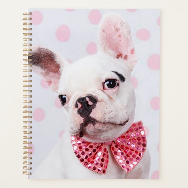Agenda Buldogue Francês com Arco (Frente)