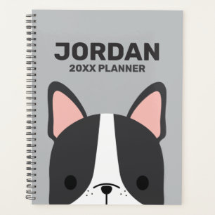 Agenda Bulldog Francês Bonito com Nome Personalizado